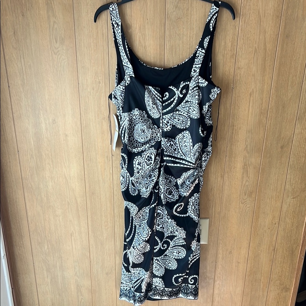 London Times Black and White Paisley Dress - Picture 3 of 12